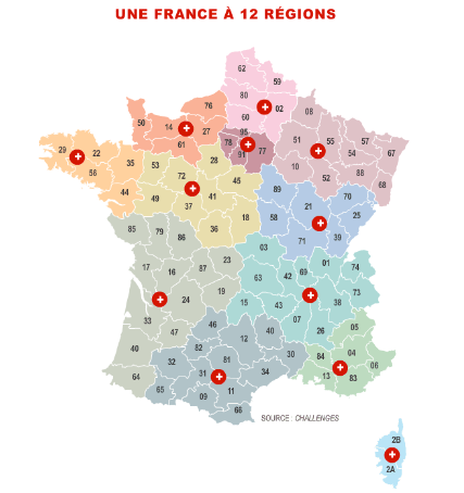 FRANCE À 12 RÉGIONS
